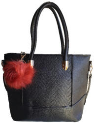  Geanta / poseta de dama, stil modern, neagra, cu ornament