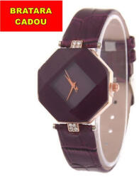 QUARTZ Ceas dama cu cristale si geam fatetat - purple Ceas