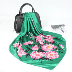  Esarfa eleganta din matase satinata, cu design floral, model 61