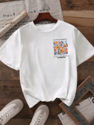 Shein Fehér Nyomott Mintás Póló (s) (609683)