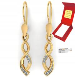 Angel gold Hosszú Lógós Arany Fülbevaló Minta 585 Hullámok Bigle