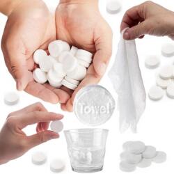 BNTrade Géz Borogatás Törölköző Tabletta Turista Törlőkendő Törölköző 100 db (BNT_CHUSTECZKI)