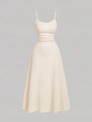 Shein Bézs Ruha Vállpántokkal (M)