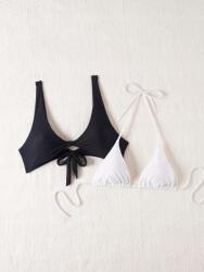 Shein Fehér Fekete Bikini Felső 2PACK (s) (609397)