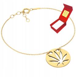 Deem Híresség Arany Karkötő Marihuána Levél 585