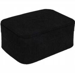 Home Styling Collection Kis ékszerdoboz, kordbársony, 19 x 13, 5 x 8 cm (AAE340200-black)