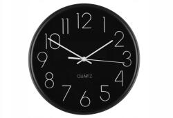  Falióra Fekete Ø 25 CM Műanyag Csendes Elemes Szerkezet (628155-TMR)