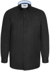 D555 cămașă pentru bărbați RICHARD mărime mare Negru 5XL