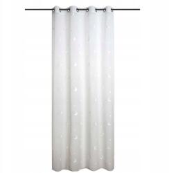 STOF Poliészter Függöny Hold Motívummal 140 X 260 CM Fehér (R6D966001VL)