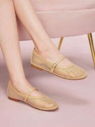  Bézs Strasszos Balerinacipő (38) (609648)