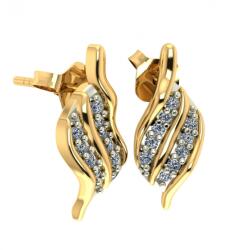 Angel gold Arany Fülbevaló Kislánynak Hullámok 585 Az Úrvacsorán