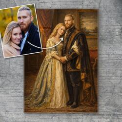 Art Gift Decor Персонализирана картина на стъкло - ретро семеен портрет