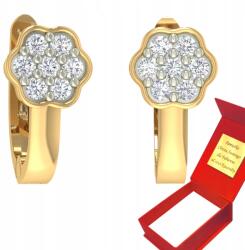 Deem Arany Fülbevaló Virágos Strasszokkal Angol Pr. 585