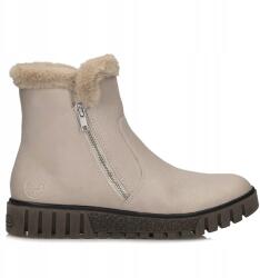 Rieker Y3481-60 bakancs, világos Bézs, bélelt, 2 cipzár, 38-as méret (Y3481-60)