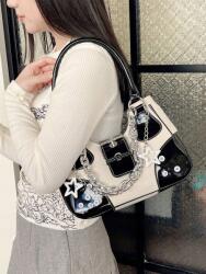 Shein Kétszínű Cipzáras Kézitáska (609731)