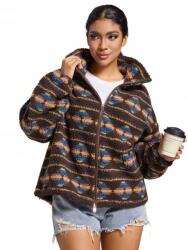 Shein Barna Polár Pulóver Mintás (s) (609106)