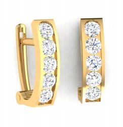 Angel gold Arany Csíkos Fülbevaló Lányoknak 585 Konfirmáció