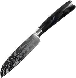 HARAHU Cuțit de bucătărie BL-39295 - Santoku mic / Negru KP39295