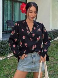 Dazy Fekete Virágos Ing (XL) (608925)