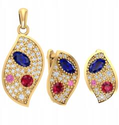 Angel gold Arany Könnycsepp Szett Színes Kövekkel 585 (K1160/5-KW)