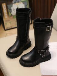 Shein Fekete Cipzáras Csizma (31) (609922)