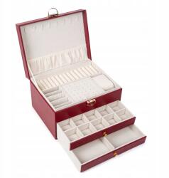 Bestif Ékszertartó Doboz Elegáns Rendszerező Láda Bordó Bestif Kulcstartó (BSB01)