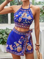 Shein Kobaltkék Rövidnadrág Szett Szoknya 2IN1 Felső (L) (609545)