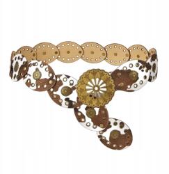  Barna marhaszőrből készült Öv nagy csattal, 105 cm (N-45-1)