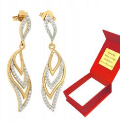 Deem Arany Levél Fülbevaló Pr. 333 Strassz Stift