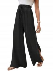 Shein Egyenes Szárú Hosszú Fekete Nadrág Női Kivágásokkal 34-ES