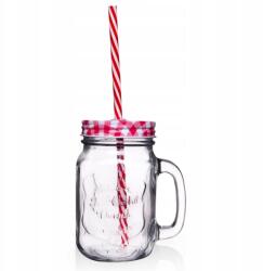 Artemis Befőttesüveg Bögre Fedél Szívószál Italos pohár Víz Limonádé (VD-125551)