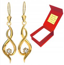 Deem Arany Lógós Fülbevaló 333-ÖS Mintával, Strasszokkal