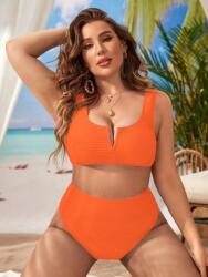 Shein Narancssárga Kétrészes Fürdőruha (1XL) (609167)