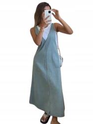 Dazy Hosszú Ruha Farmer Nyakkivágással Ujjatlan L 1DI