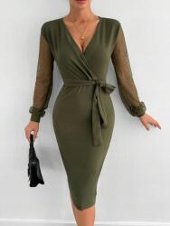 Shein KC51117 Shein Elegáns Ruha Khaki Pöttyös Színben (1) L