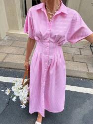 Shein Rózsaszín Ruha Csíkos Póló (xs) (609261)