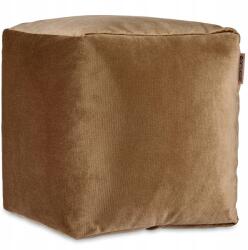 Giftdeco Puff Bársony barna 30x30 nappaliba Puf ülőfelület puha kényelmes (90071 AR)