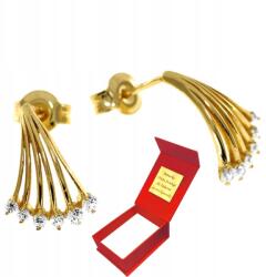 Deem Arany Fülbevaló 585 Fehér Strassz Áttört Stift