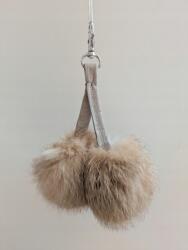  Kulcstartó pomponok természetes nyúl szőr medál dekoráció