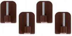  Akasztó öntapadós függöny Irigy Hónaljmirigy konyha ablakra 4db barna szín (HACZYK samoprzylepny firany zazdrostki 4szt)