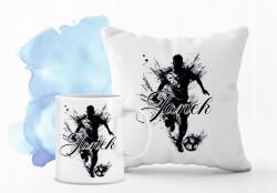 agmART Labdarúgó párna és bögre szett Ajándék Különböző Minták Név