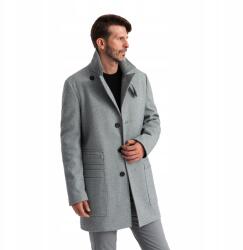 Ombre Egysoros férfi kabát zsebekkel szürke V3 OM-COWC-0108 XL