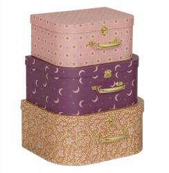 Atmosphera Kartondoboz Rózsaszín 3 Db 36X28X17 CM (211029-JJA)