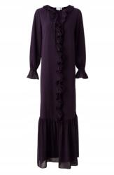 VILA Vimodesty V Neck Frill Dress Maxi dress plum perfect 48