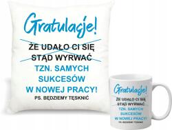 agmART Nyomott mintás párna és bögre szett gratuláció az új munkához Különböző Minták