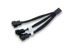 EKWB EK-Cable Y-Splitter 3-Fan PWM Black (10cm) /3831109867914/