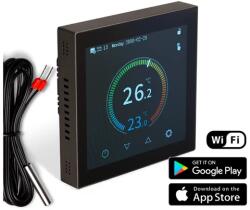 Wentorex Control FE-1 WiFi érintõképernyõs szobatermosztát padlóhõmérséklet érzékelõvel elektromos padlófűtéshez (16A) (FE-1 WiFi)