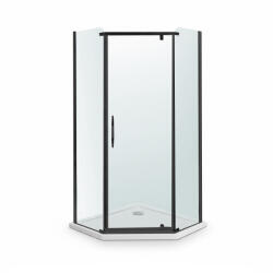 Leziter Celtic 100x100 cm ötszögletű zuhanykabin zuhanytálcával fekete (LC-061110_ST-09-100) - platinashop