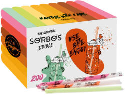 SORBOS ядливи плодови сламки ИНДИВИДУАЛНА КУТИЯ! (200 бр. )