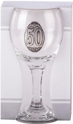  Ón címkés Boros üvegpohár Évszámos 50